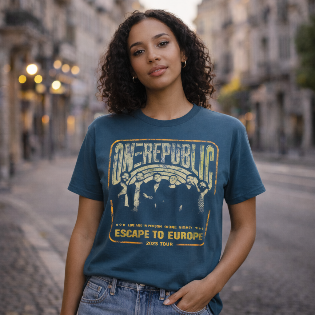 Blue "Escape To Europe" Tour Shirt