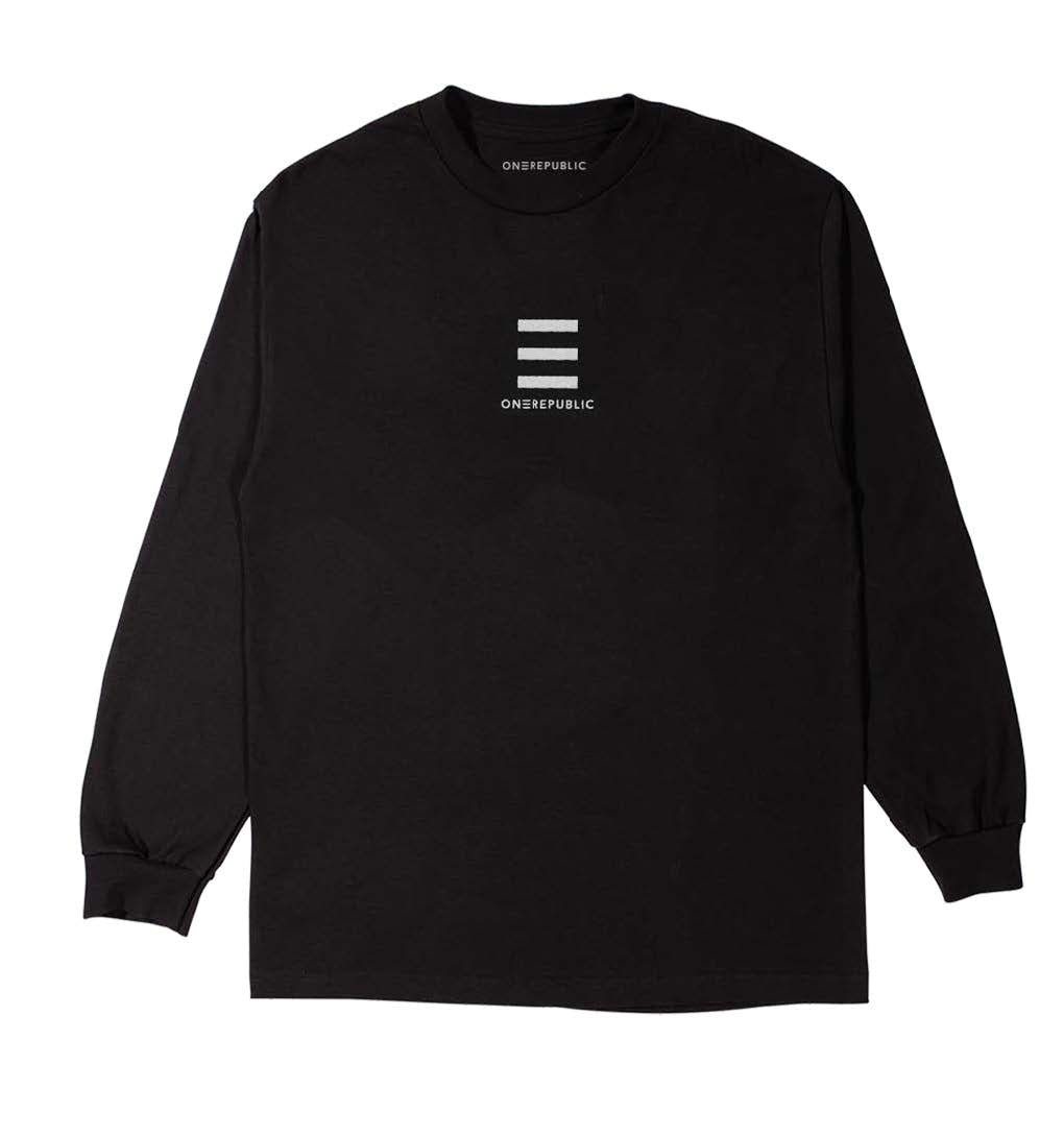 Three Line Black Longsleeve