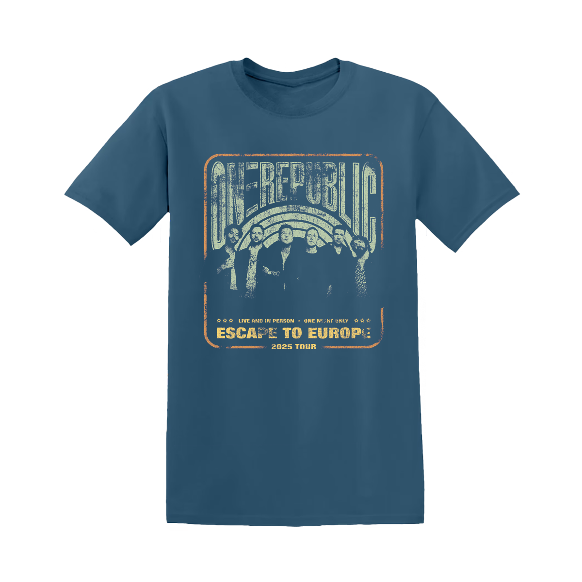 Blue "Escape To Europe" Tour Shirt