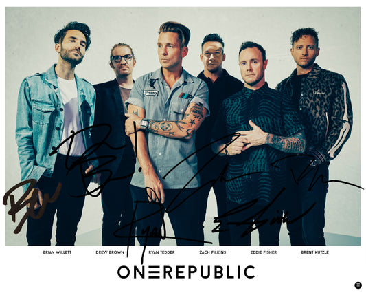 AUTOGRAPHED ONEREPUBLIC - 8x10 Band Print