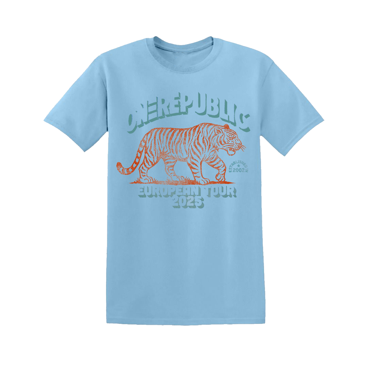 Blue "Escape To Europe" Tiger Tee